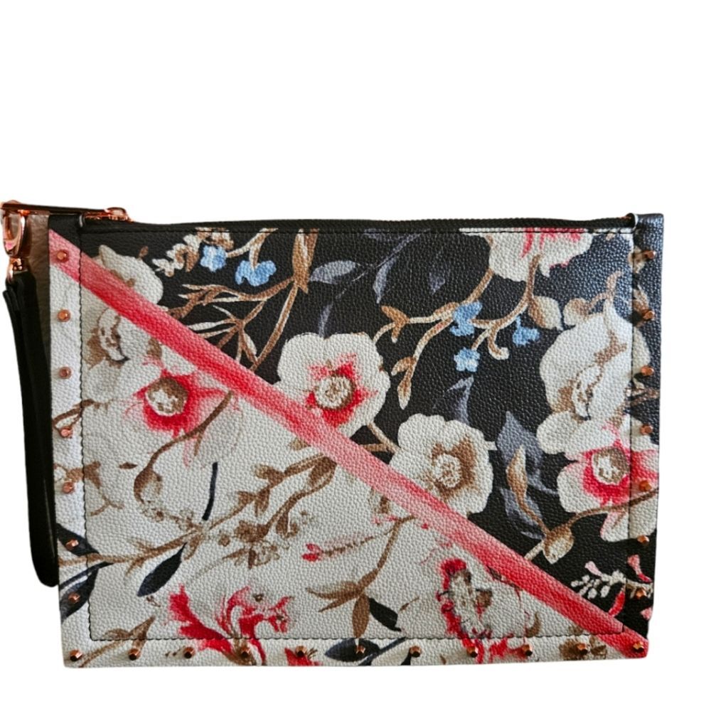 White House Black Market Floral Studded Wristlet